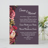 Chrysanthemum auf Mitternachtsplum Einladung (Stehend Vorderseite)