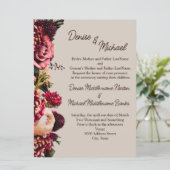 Chrysanthemum auf perfekt blass einladung (Stehend Vorderseite)