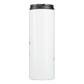 Chrysanthemum Black Line Drawing with Your Name  Thermosbecher (Rückseite)