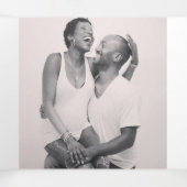 Chrysanthemum-blaue Blume zeichnend Dreifach-gefaltete Programmkarte (Innenseite Mitte)