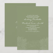 Chrysanthemum Blossom Hochzeit Einladung (Vorne/Hinten)