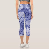 Chrysanthemum Blue, William Morris Capri Leggings (Rückseite)