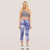 Chrysanthemum Blue, William Morris Capri Leggings (Vorderseite)