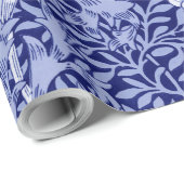 Chrysanthemum Blue, William Morris Geschenkpapier (Rolleneckpunkt)