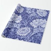 Chrysanthemum Blue, William Morris Geschenkpapier (Ungerollt)