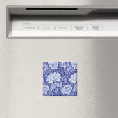 Chrysanthemum Blue, William Morris Magnet (In Situ (Geschirrspüler))