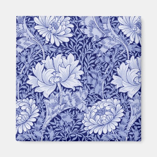 Chrysanthemum Blue, William Morris Magnet (Vorne)