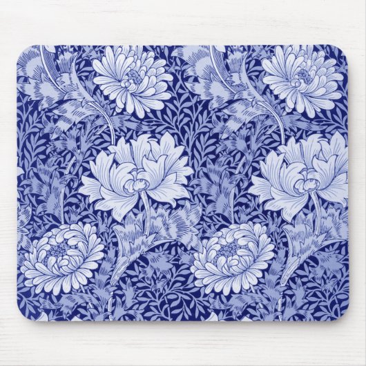 Chrysanthemum Blue, William Morris Mousepad (Vorne)