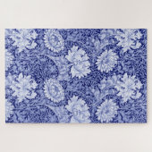 Chrysanthemum Blue, William Morris Puzzle (Horizontal)