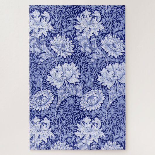 Chrysanthemum Blue, William Morris Puzzle (Vertikal)