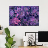Chrysanthemum Blume Abstrakt Blumenstrauß Poster (Heimbüro)