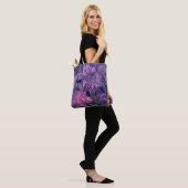 Chrysanthemum Blume Abstrakt Blumenstrauß Tasche (Am Model)