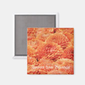 Chrysanthemum-Blume als Teppichboden angeordnet Magnet (Vorderseite/Rückseite)