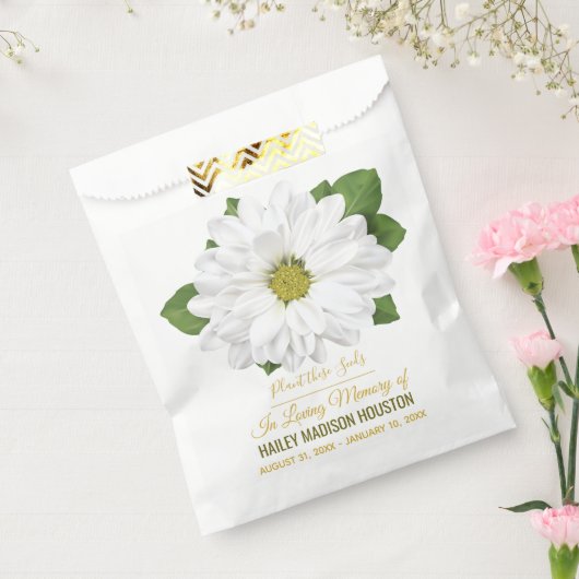 Chrysanthemum Blume Beerdigung Gedenkstätte Geschenktütchen (Versiegelt)