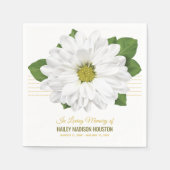 Chrysanthemum Blume Beerdigung Memorial Napkins Serviette (Vorderseite)