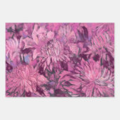 Chrysanthemum Blume Blumenfarbe Violett Rosa Geschenkpapier Set (Vorderseite 3)