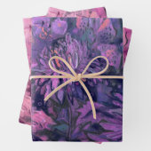 Chrysanthemum Blume Blumenfarbe Violett Rosa Geschenkpapier Set (Beispiel)