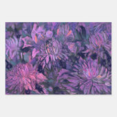 Chrysanthemum Blume Blumenfarbe Violett Rosa Geschenkpapier Set (Vorderseite)