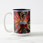 Chrysanthemum Blume Fairy Zweifarbige Tasse (Links)