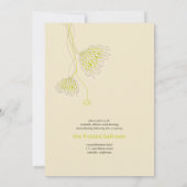 Chrysanthemum Blume Floral Elegante Hochzeit Einladung (Rückseite)