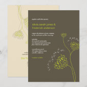 Chrysanthemum Blume Floral Elegante Hochzeit Einladung (Vorne/Hinten)