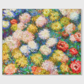 Chrysanthemum Blume im Vase Monet Fine Art Geschenkpapier (Flach)
