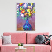 Chrysanthemum Blume im Vase Monet Fine Art Leinwanddruck (Insitu (Wohnzimmer))