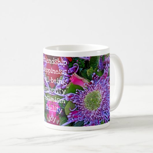 Chrysanthemum-Blume Kaffeetasse (VorderseiteRechts)
