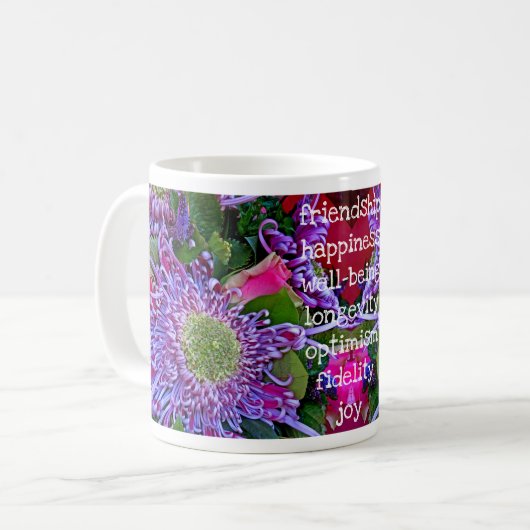 Chrysanthemum-Blume Kaffeetasse (Vorderseite Links)
