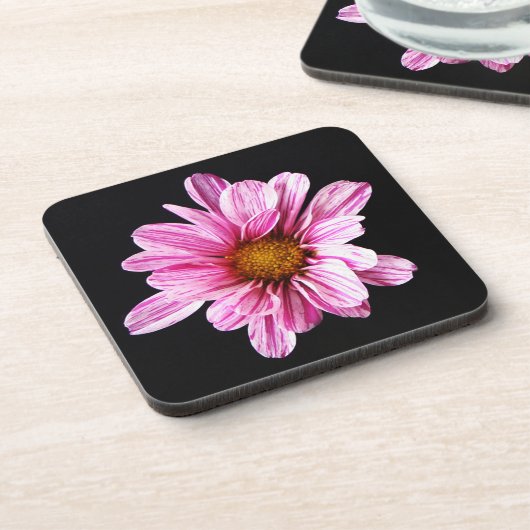 Chrysanthemum Blume Küstenercna Getränkeuntersetzer (Linke Seite)