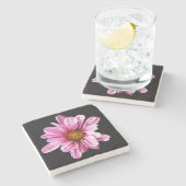 Chrysanthemum Blume Küstenercnm Steinuntersetzer (Seitenansicht)