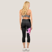 Chrysanthemum Blume lecapcnm Capri Leggings (Rückseite)