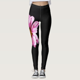 Chrysanthemum Blume lecna Leggings