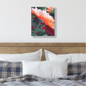 Chrysanthemum-Blume Leinwanddruck (Insitu (Schlafzimmer))