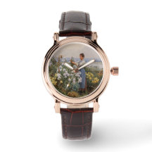 Chrysanthemum Blume (Mädchen im Garten)