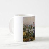 Chrysanthemum Blume (Mädchen im Garten) Kaffeetasse (Vorderseite Links)