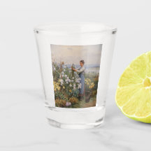 Chrysanthemum Blume (Mädchen im Garten)