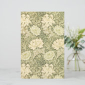 Chrysanthemum Blume Pattern (von William Morris) Briefpapier (Stehend Vorderseite)