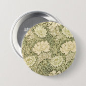 Chrysanthemum Blume Pattern (von William Morris) Button (Vorne & Hinten)