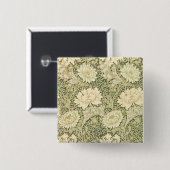 Chrysanthemum Blume Pattern (von William Morris) Button (Vorne & Hinten)