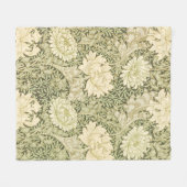 Chrysanthemum Blume Pattern (von William Morris) Fleecedecke (Vorderseite (Horizontal))