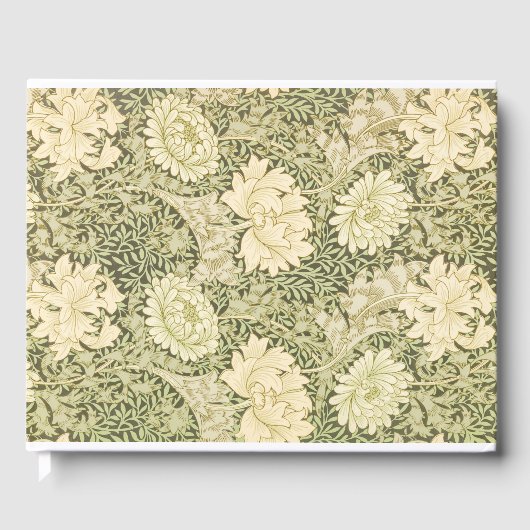 Chrysanthemum Blume Pattern (von William Morris) Gästebuch (Vorderseite)