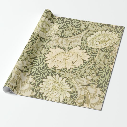 Chrysanthemum Blume Pattern (von William Morris) Geschenkpapier (Ungerollt)