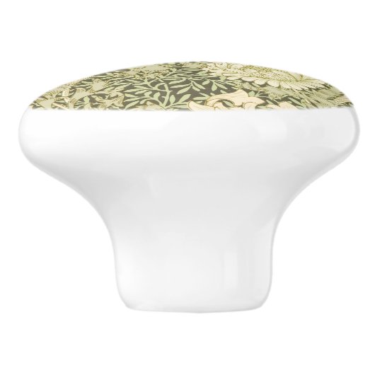 Chrysanthemum Blume Pattern (von William Morris) Keramikknauf (Seitenansicht)