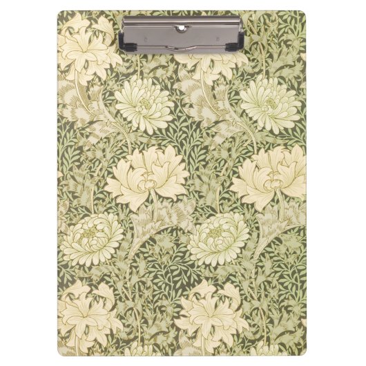 Chrysanthemum Blume Pattern (von William Morris) Klemmbrett (Vorderseite)
