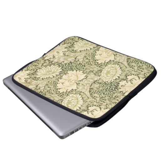 Chrysanthemum Blume Pattern (von William Morris) Laptopschutzhülle (Vorne Knopf)