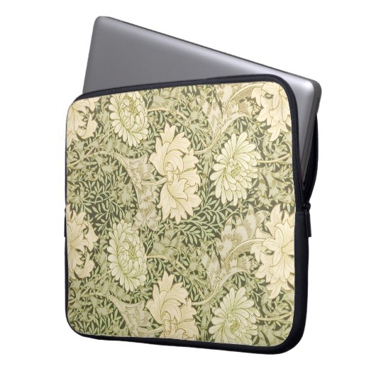 Chrysanthemum Blume Pattern (von William Morris) Laptopschutzhülle (Vorderseite Links)
