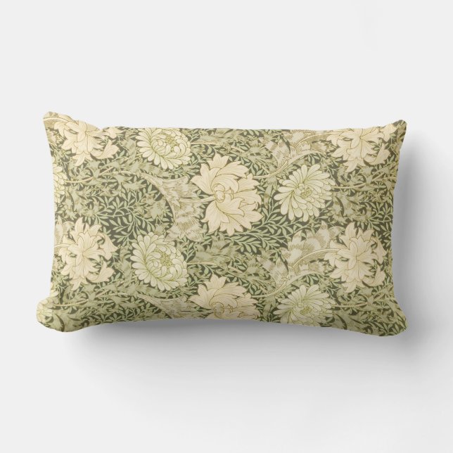 Chrysanthemum Blume Pattern (von William Morris) Lendenkissen (Vorderseite)