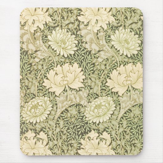 Chrysanthemum Blume Pattern (von William Morris) Mousepad (Vorne)