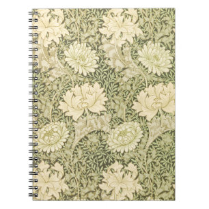 Chrysanthemum Blume Pattern (von William Morris) Notizblock